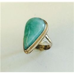 Sterling Silver .925  Turquoise Ring 7.42g RS8.25