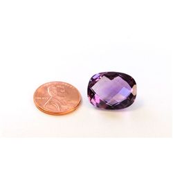 22 ct & up Amethyst Faceted Cushion Cut ctw 22.27