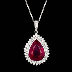 ONE CENTER PEAR SHAPE NATURAL RUBELLITE TOURMALINE TW 19.54CTS