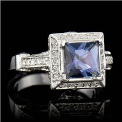 ONE CENTER CUSHION CUT BLUE NATURAL SAPPHIRE TW 2.31CTS