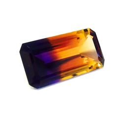 90.40 ct  & up AMETRINE RADIANT Bi Color Quartz Amethyst/Citrine