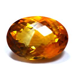 7.15 ct & up CITRINE OVAL CUT