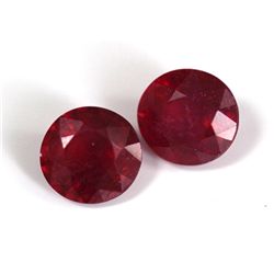 6.44 ct & up Ruby Loose stone pair & matching