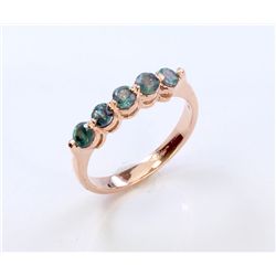 Alexandrite 0.63 ct Ring  14KT Rose  Gold, 2.21gr