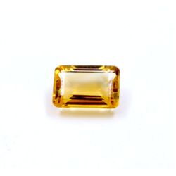 6 ct & up Citrine Emerald Cut Loose Stone