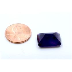 11 ct & up Emerald Cut Amethyst Loose Stone (11.36)