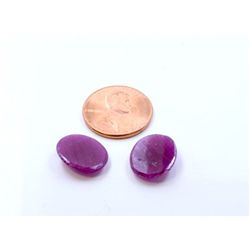 11 ct & up Round Shaped Natural Ruby Loose Stone (11.26) 2Pcs