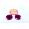 Image 1 : 10 ct & up Round Shaped Natural Ruby Loose Stone (10.59) 2Pcs