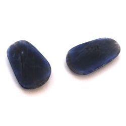 74 ct & up Rose Cut Natural Sapphire Slice Loose Stone (74.70) 2Pcs
