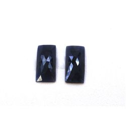 11 ct & up Rose Cut Natural Sapphire Slice Loose Stone (11.76) 2Pcs