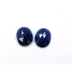 10 ct & up Rose Cut Natural Sapphire Slice Loose Stone (10.90) 2Pcs