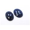Image 1 : 20 ct & up Rose Cut Natural Sapphire Slice Loose Stone (20.49) 2Pcs