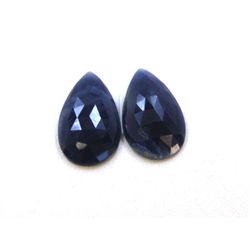 21 ct & up Rose Cut Natural Sapphire Slice Loose Stone (21.61) 2Pcs