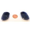 Image 1 : 121 ct & up Natural Blue Sapphire Slice ctw 121.99 2Pcs