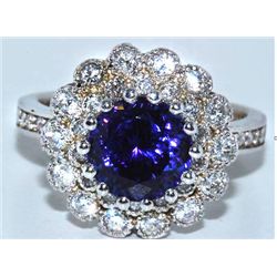 Tanzanite  4.31 ctw & Diamond Ring 18KW