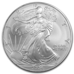 2004 1 oz Silver American Eagle BU