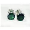 Image 1 : 14K W/G EARRING 2.14GRAM / TSAVORITE 2.68CT