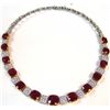 Image 1 : Burma Color   Ruby 41.51 ct, RD DIA 6.59, 18kt Necklace