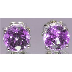 Pink Sapphire Earrings