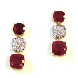 Burma Color   Ruby 11.47ct, Dia.1.04ct, 18kt YG