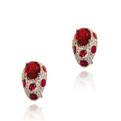 Burma Color  Ruby (CENTER) 4.67 ct, OV RUBY 3.18ct