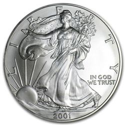 2001 1 oz Silver American Eagle BU