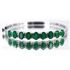 Image 1 : Emerald  11.02 ctw Diamond Bracelet 14KW