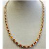 Image 1 : ORANGE TOURMALINE OVAL  24.19CT,  14K W/G NECKLACE 16.89GRAM / DIAMOND RD 1.61CT