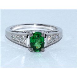 Tsavorite w/ Diamond Ring 1.32 ctw