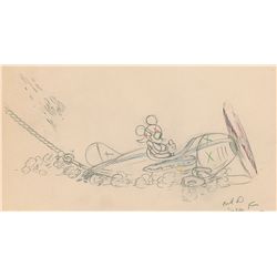 Mickey Mouse production drawing from The Mail Pilot