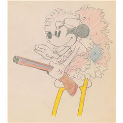 Mickey Mouse production drawing from Moose Hunters