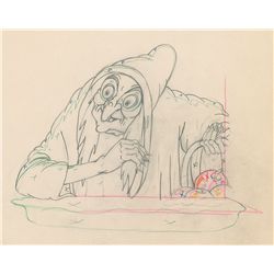 Wicked Witch production drawing from Snow White and the Seven Dwarfs