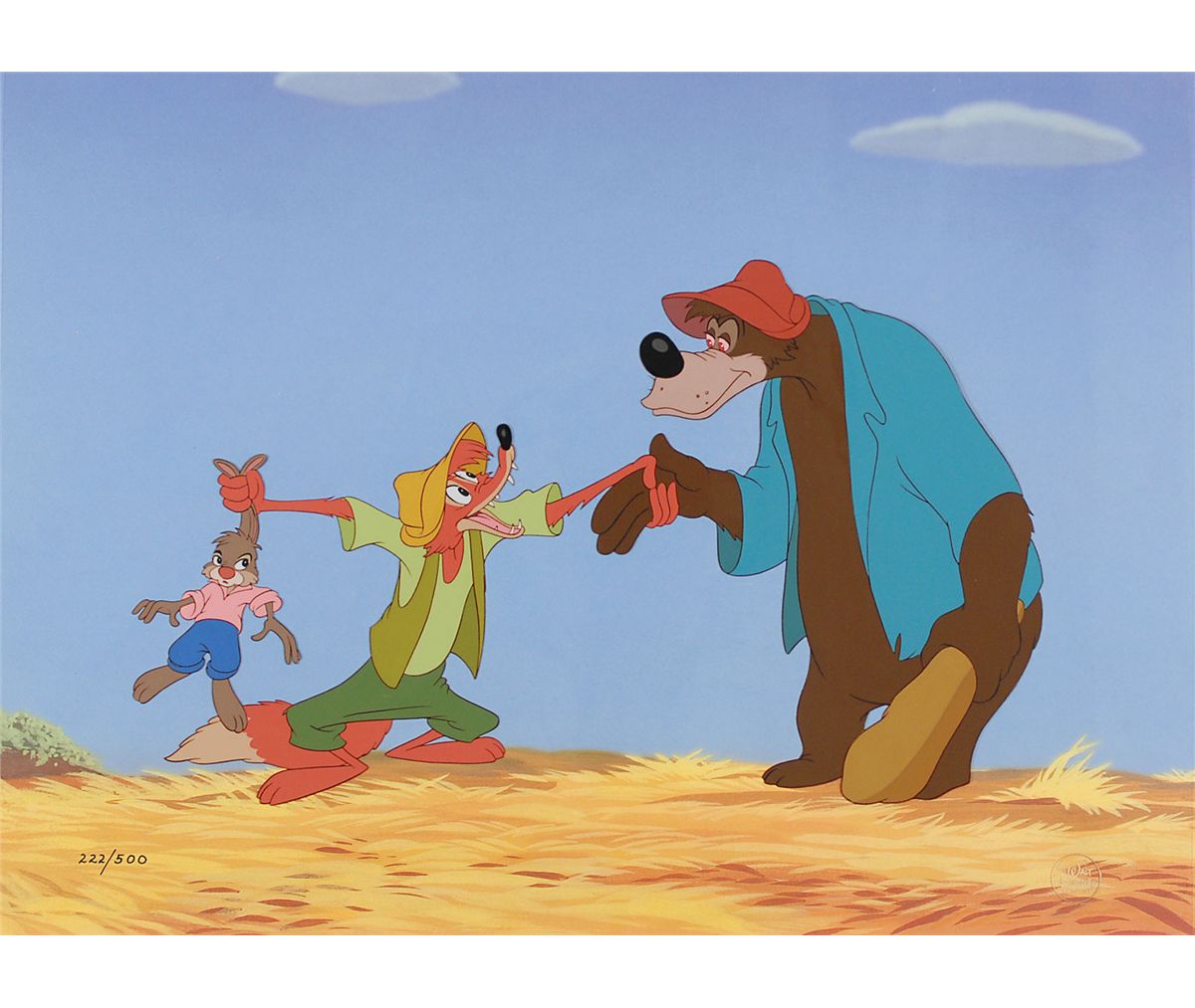 Brer Bear, Brer Rabbit, and Brer Fox hand-painted limited edition cel ...