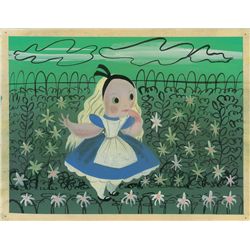 Alice concept painting by Mary Blair from Alice in Wonderland