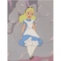 Alice production cels and production background from Alice in Wonderland