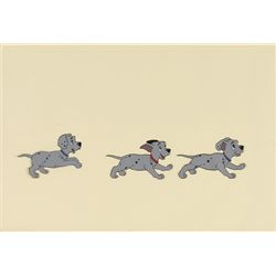Three Puppies production cel  from 101 Dalmatians
