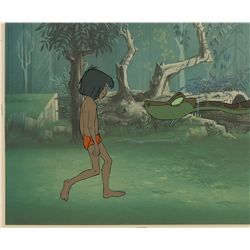 Mowgli and Kaa production cels from The Jungle Book