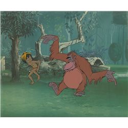 Mowgli and King Louie production cels from The Jungle Book