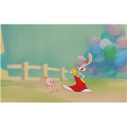 Roger Rabbit and Baby Herman production cel and production background