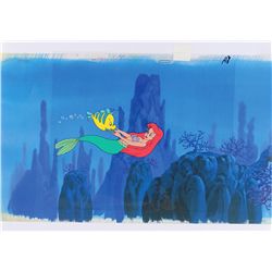 Ariel and Flounder production cel from The Little Mermaid TV Show