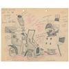 Image 1 : W.C. Fields and Edna May Oliver production model drawing from Porky’s Auto Race