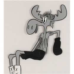 Bullwinkle production cel and drawing from a TV Commercial