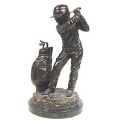 C. Keliem - The Golfer - Bronze Sculpture.