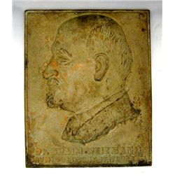 Israeli President Chaim Weizmann Large Bronze Relief.