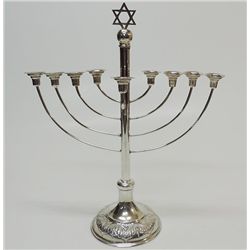 Sterling Silver Hanukkah Menorah, London, 1932 Judaica
