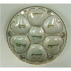 Karlsbad Gilt Porcelain Passover Seder Plate, Judaica.
