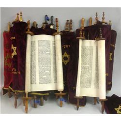 12 Scrolls on Parchment All Books Read In Synagogue.