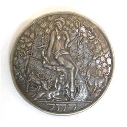 Bezalel Sterling Silver & Filigree Rachel Brooch 1930s