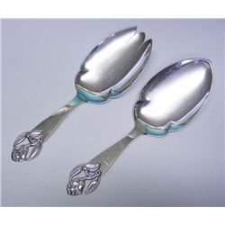 Silver Fish Servers, Johannes Siggaard, Denmark, 1936.