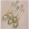 Image 1 : 5 Silver Tea Coffee Spoons, Poland, Circa 1920.